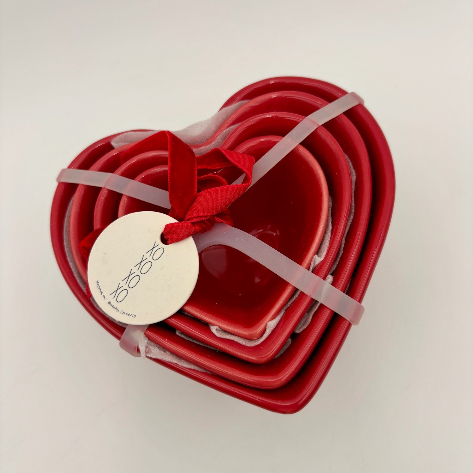 Rae Dunn Measuring Cups Set Heart Shaped Red Valentine Kitchen Baking Valentine gallery