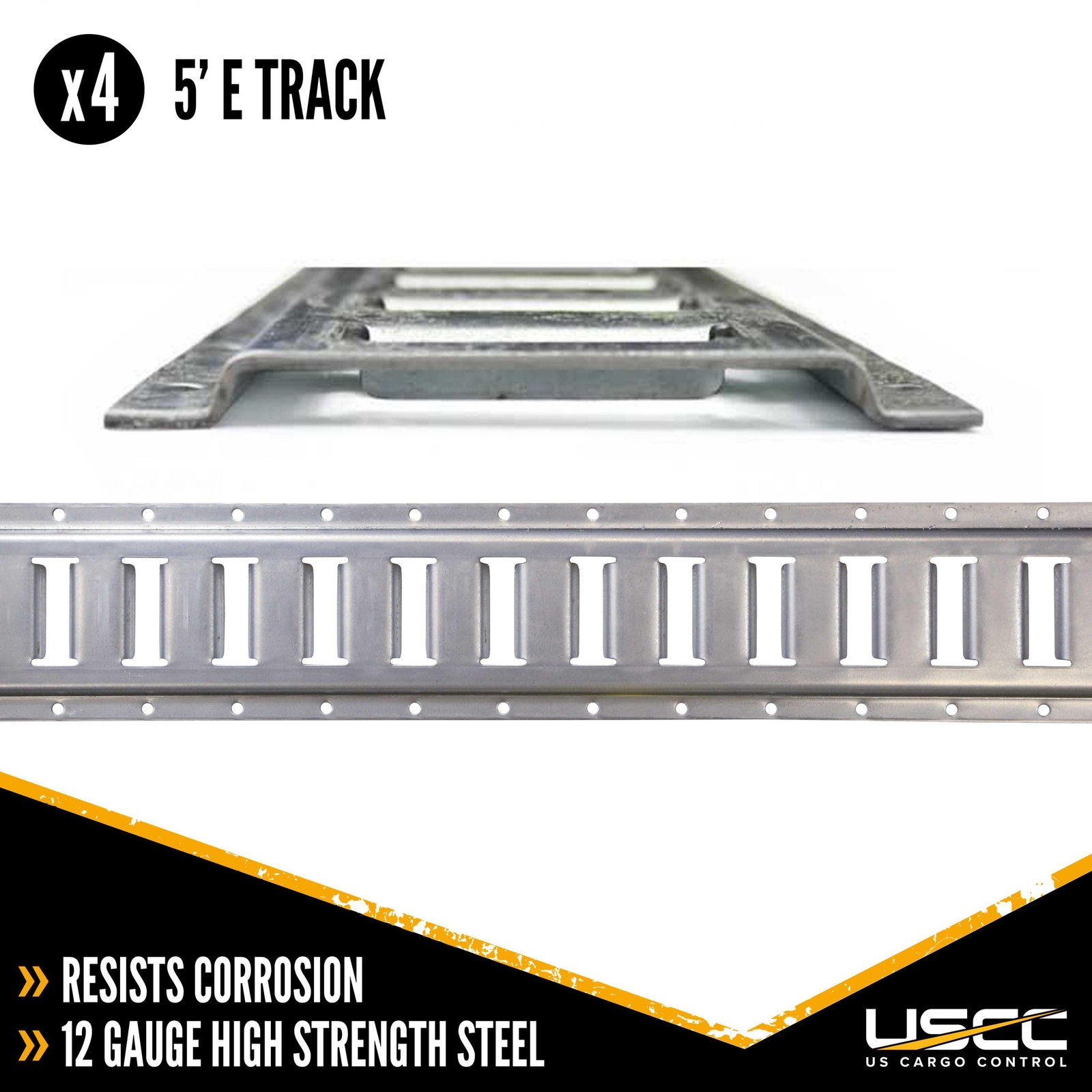 USCC Utility Car Hauling Kit - E Track Rails, End Caps, Wheel Straps gallery