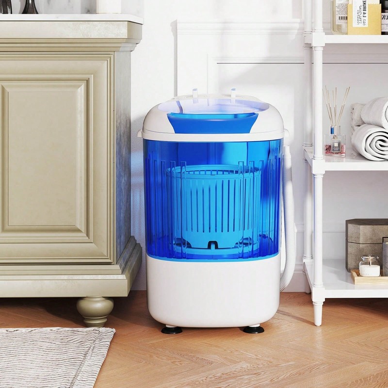 Portable Washing Machine 5.5lb Mini Washer Spin Dryer Dorm RV Apartment Blue gallery