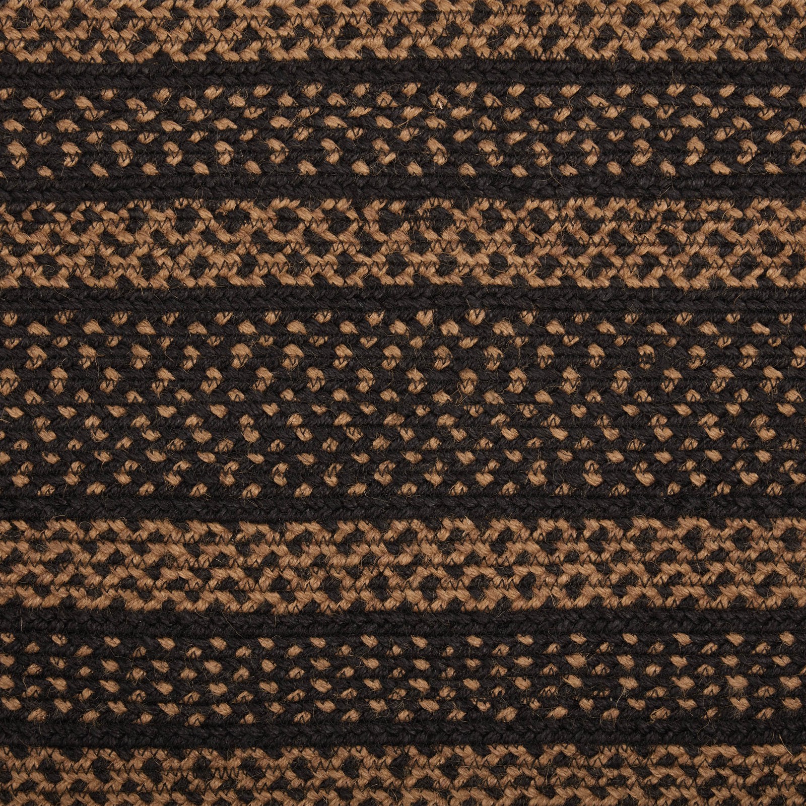 Table Runner Black & Tan Jute Primitive 13x48 Oval Striped Kitchen VHC Brands gallery