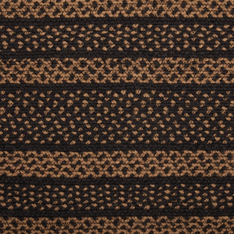 Table Runner Black & Tan Jute Primitive 13x48 Oval Striped Kitchen VHC Brands gallery