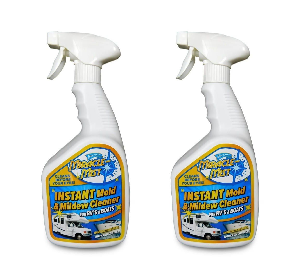 Miraclemist Instant Mold and Mildew Spray Remover for RV and Boat Exterioran 2Pk gallery