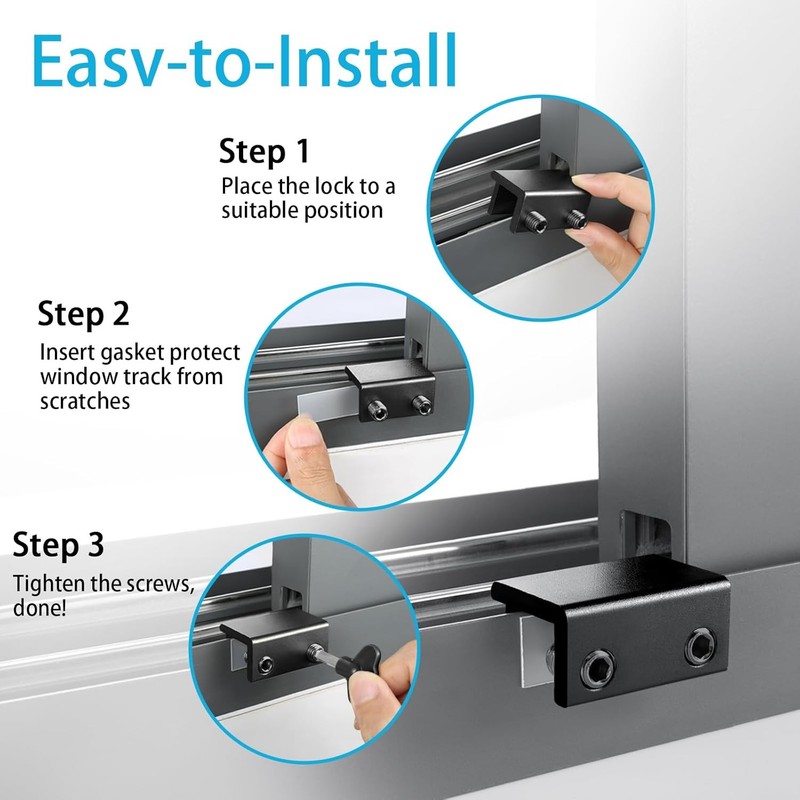 Sliding Window Locks 4 Pack with Key for Enhanced Home Security gallery