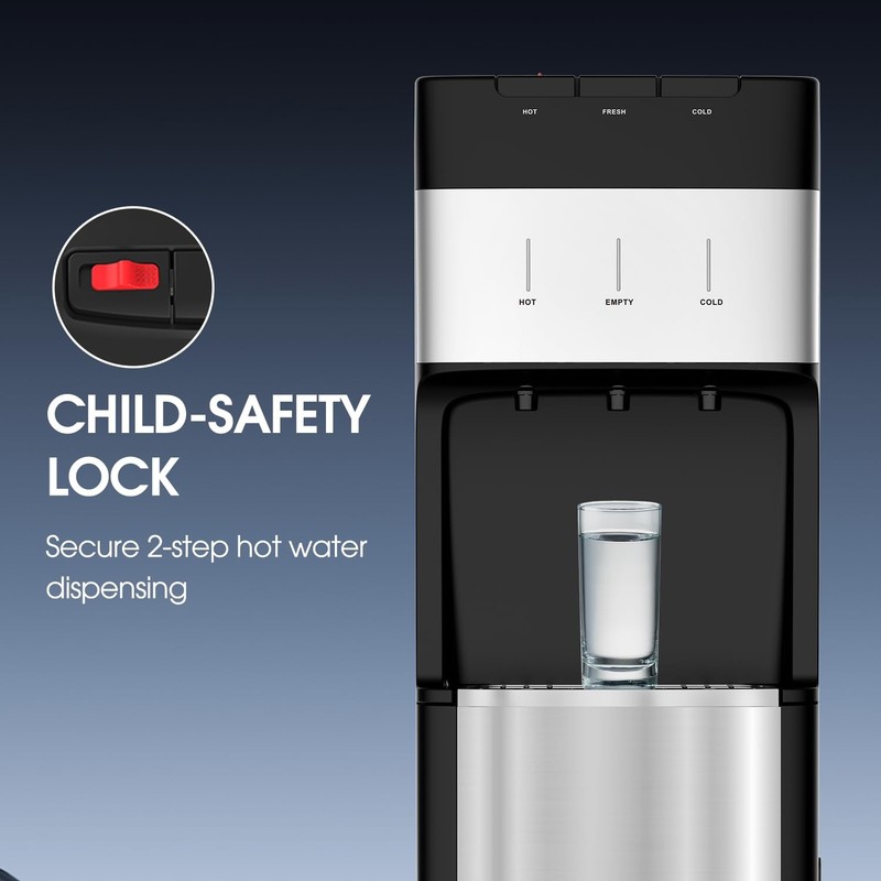 Self-Cleaning Bottom Loading Water Dispenser for 3-5 Gallon Bottle, 304 Stain... gallery