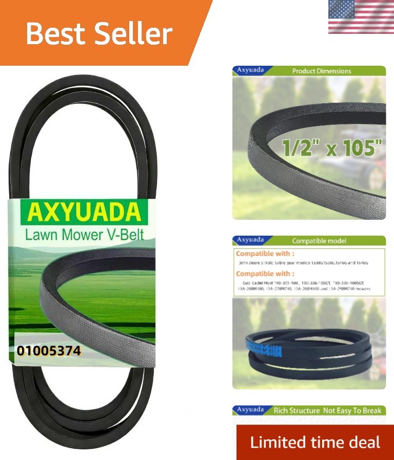 High-Quality Rubber V-Belt 1/2 x 105 for Efficient Lawn Mower Performance gallery