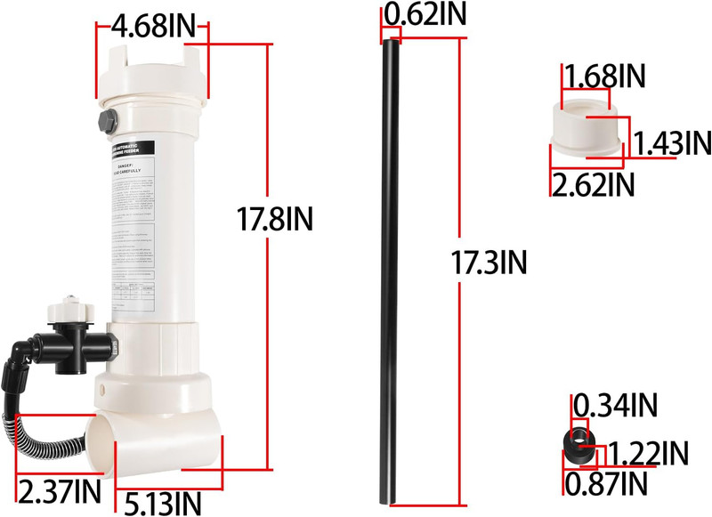 R171096 Pool Chlorinator, 320 Automatic In-Line Chlorine/Bromine Feeder Compatib gallery