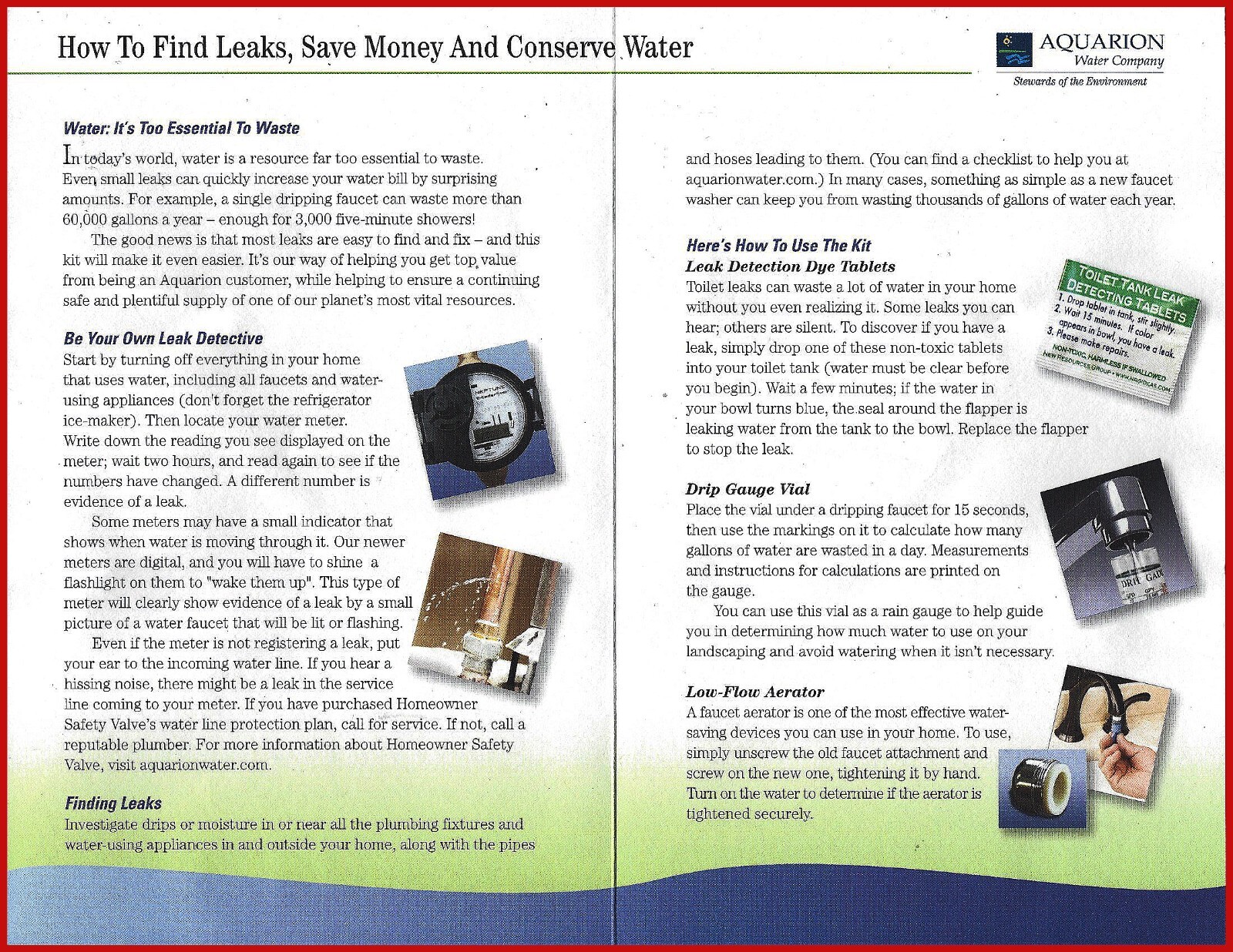 Water Conservation Kit for Kitchen or Bath Faucet Aerator/toilet leak pill gallery