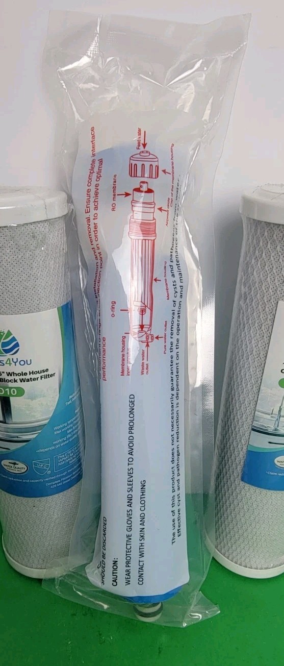 Filters4you 1 - 75 Gallon Reverse Osmosis Membrane & 2 Carbon Filters gallery
