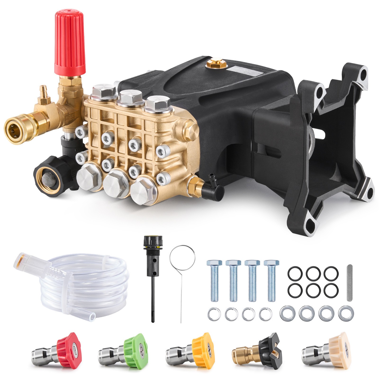 Uimoso Horizontal Triplex Plunger Pump, 1" Shaft, 4200 PSI, 4.2 GPM gallery