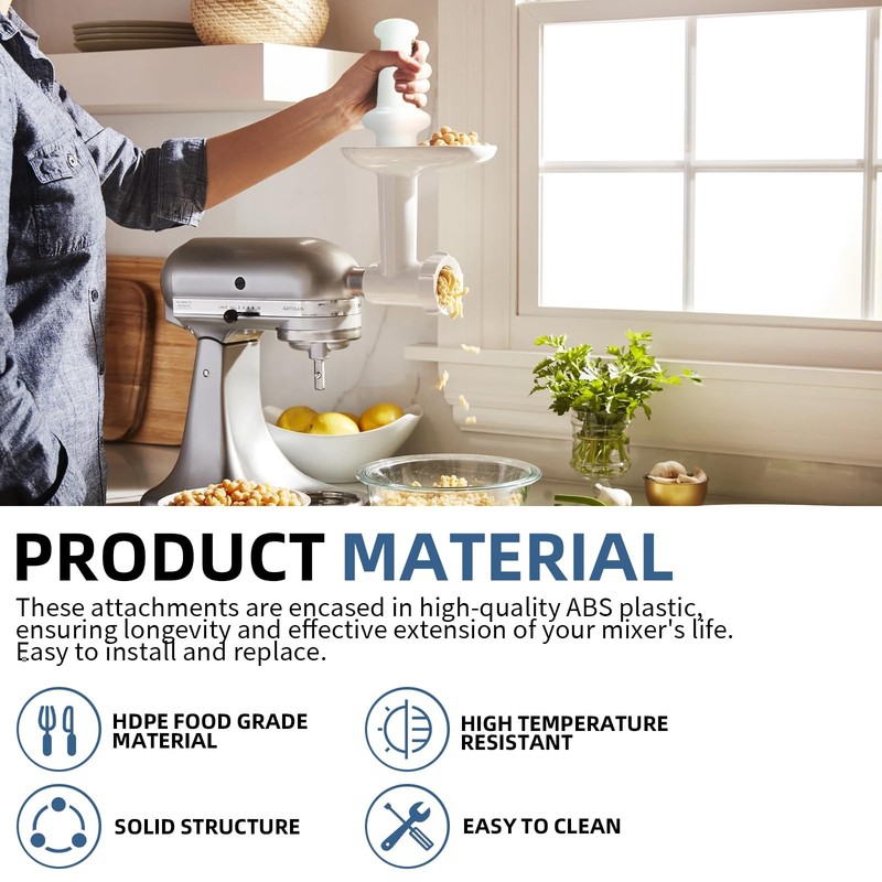 Universal Meat Grinder Pusher Stomper for Kitchenaid Lem Large, White gallery