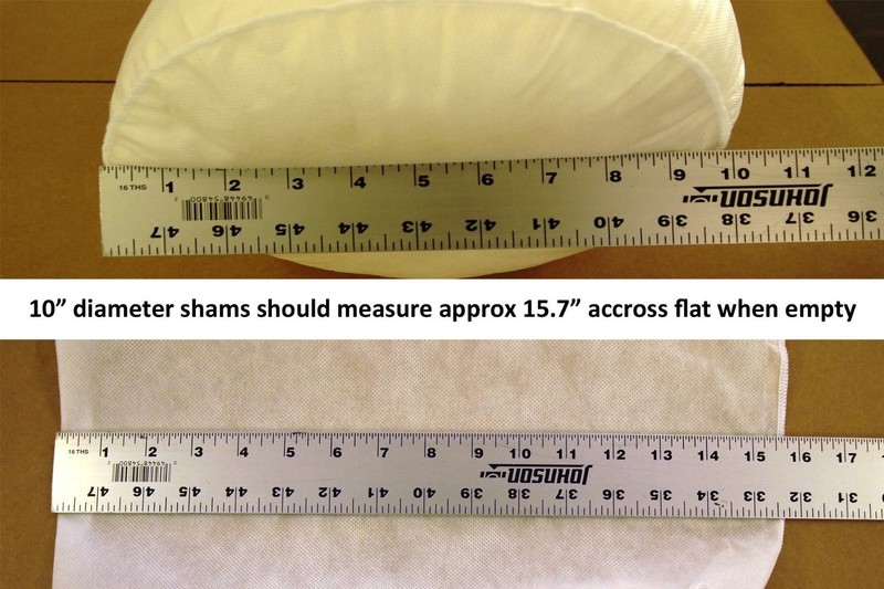 Pillowflex 10" Inch Bolster Insert Pillow Form Neck Roll Multiple Lengths gallery