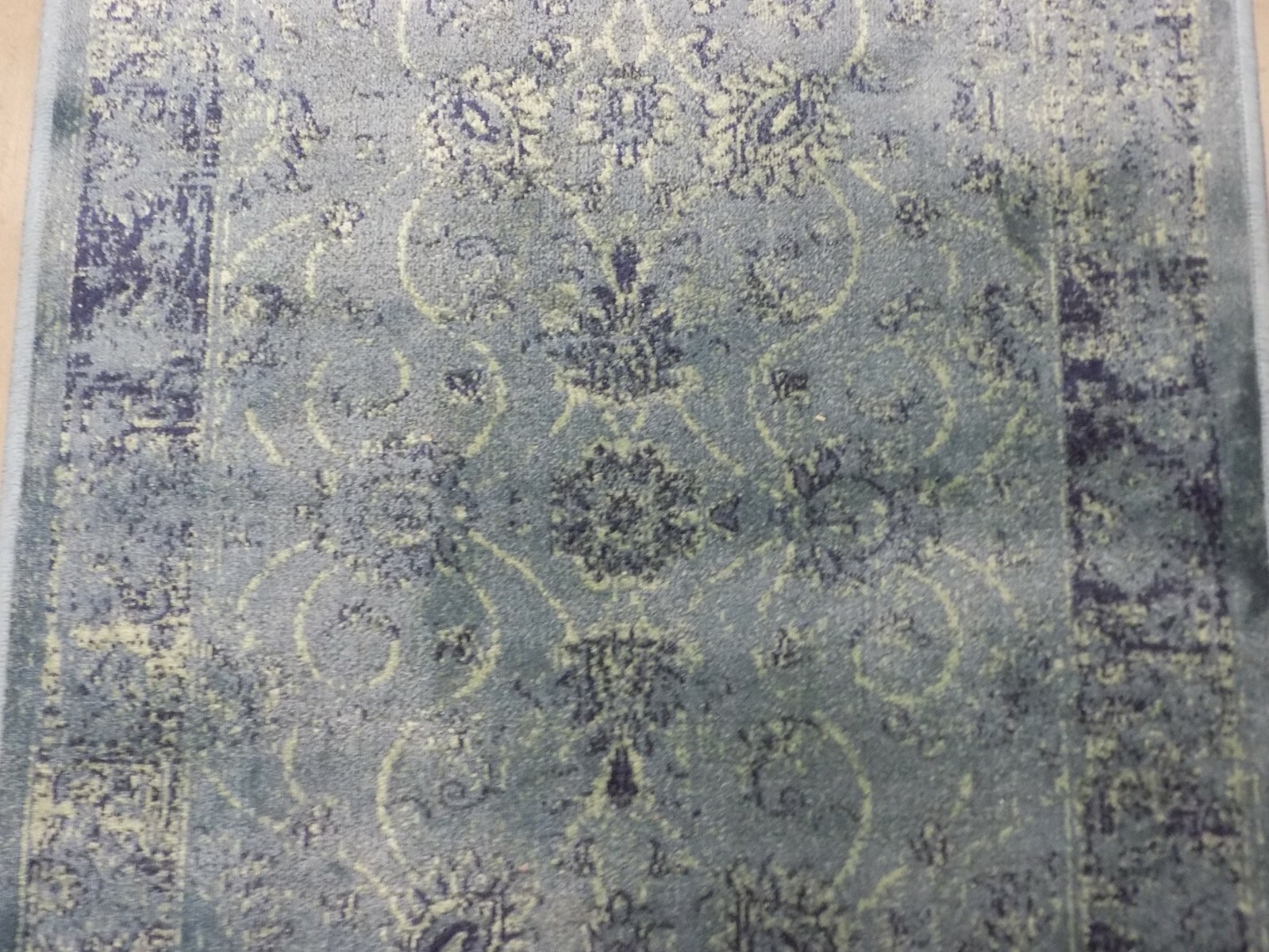 TURQUOISE / MULTI 2' X 7' Stained Rug, Reduced Price 1172576103 VTGB117-2220-27 gallery