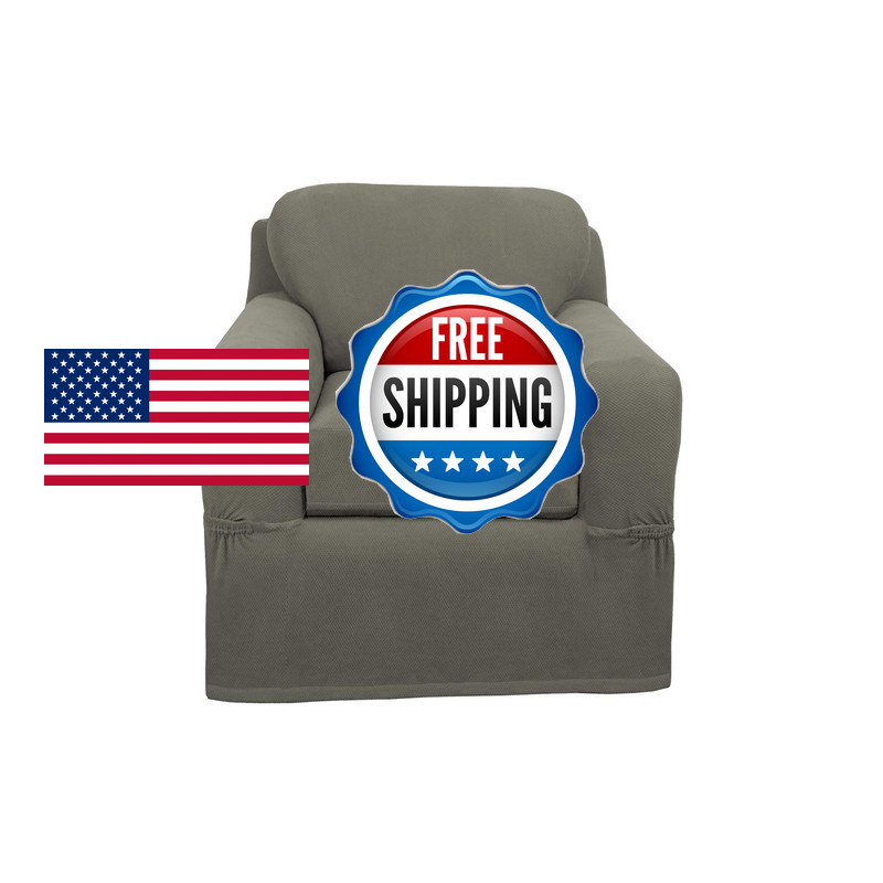 Maytex Pixel Ultra Soft Stretch 2 Piece Arm Furniture Cover Dusty Olive Green gallery
