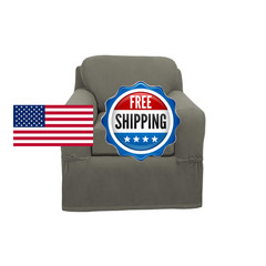 Maytex Pixel Ultra Soft Stretch 2 Piece Arm Furniture Cover Dusty Olive Green
