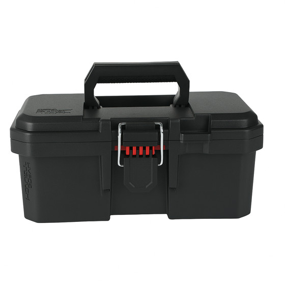 Hyper Tough 13-Inch Toolbox – Heavy-Duty Resin Storage with Padlock Security gallery