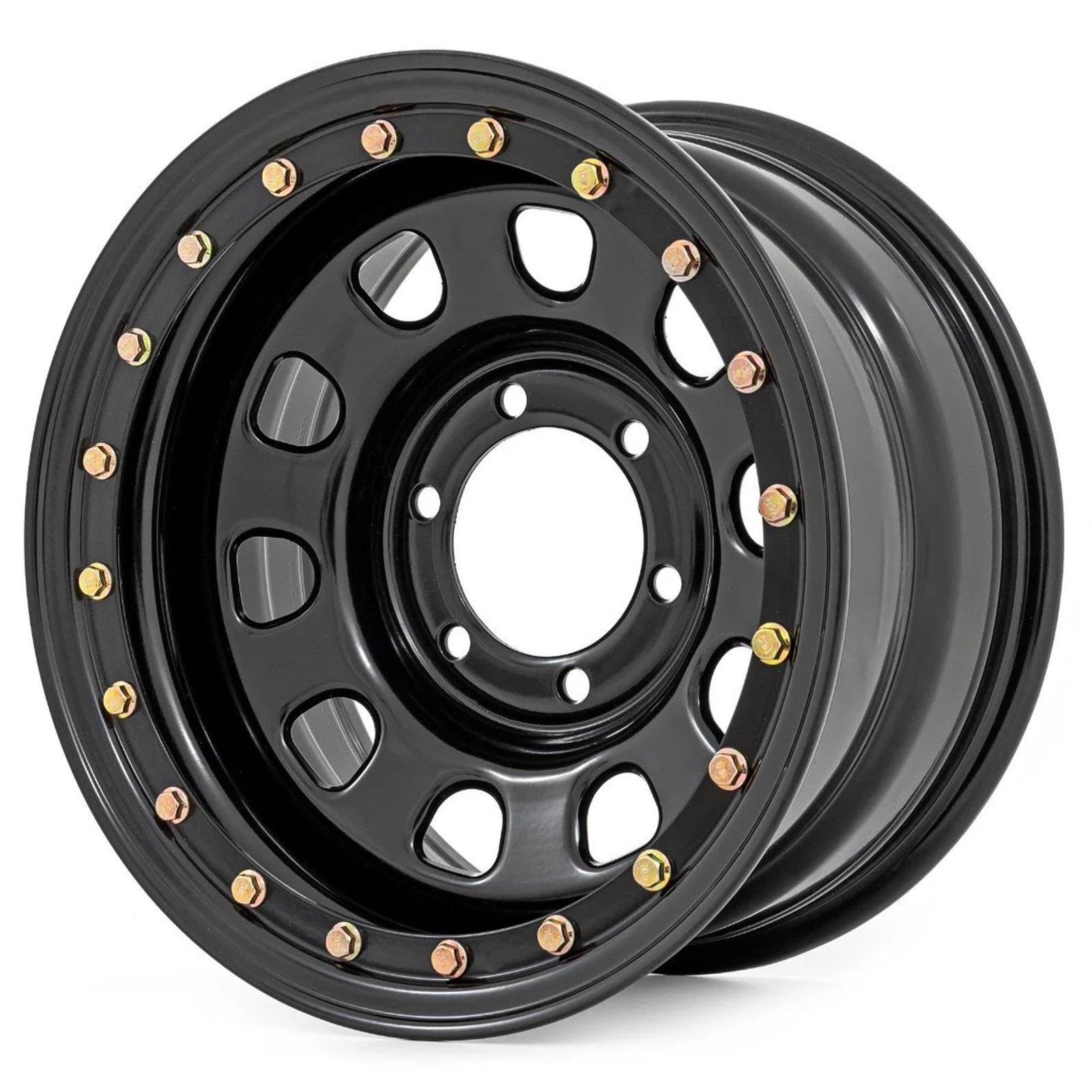 Rough Country Steel Simulated Bead Lock Wheel 15x10 | 5x4.5 | -39mm Offset | 3.3 gallery