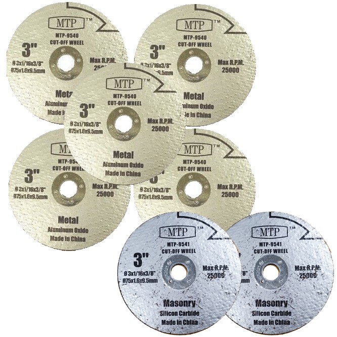 3" Abrasive Disc Cutting Blade For Ryobi Milwaukee Dewalt Cutoff Abrasive 3/8"