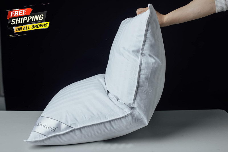 Goose down Feather Soft Pillows One Pillow 100% Cotton Supportive Bed Pillow 👌 gallery