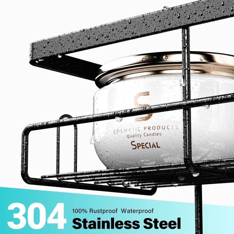 Over the Door Shower Caddy Rustproof Stainless Steel Hanging Bathroom Organizer gallery