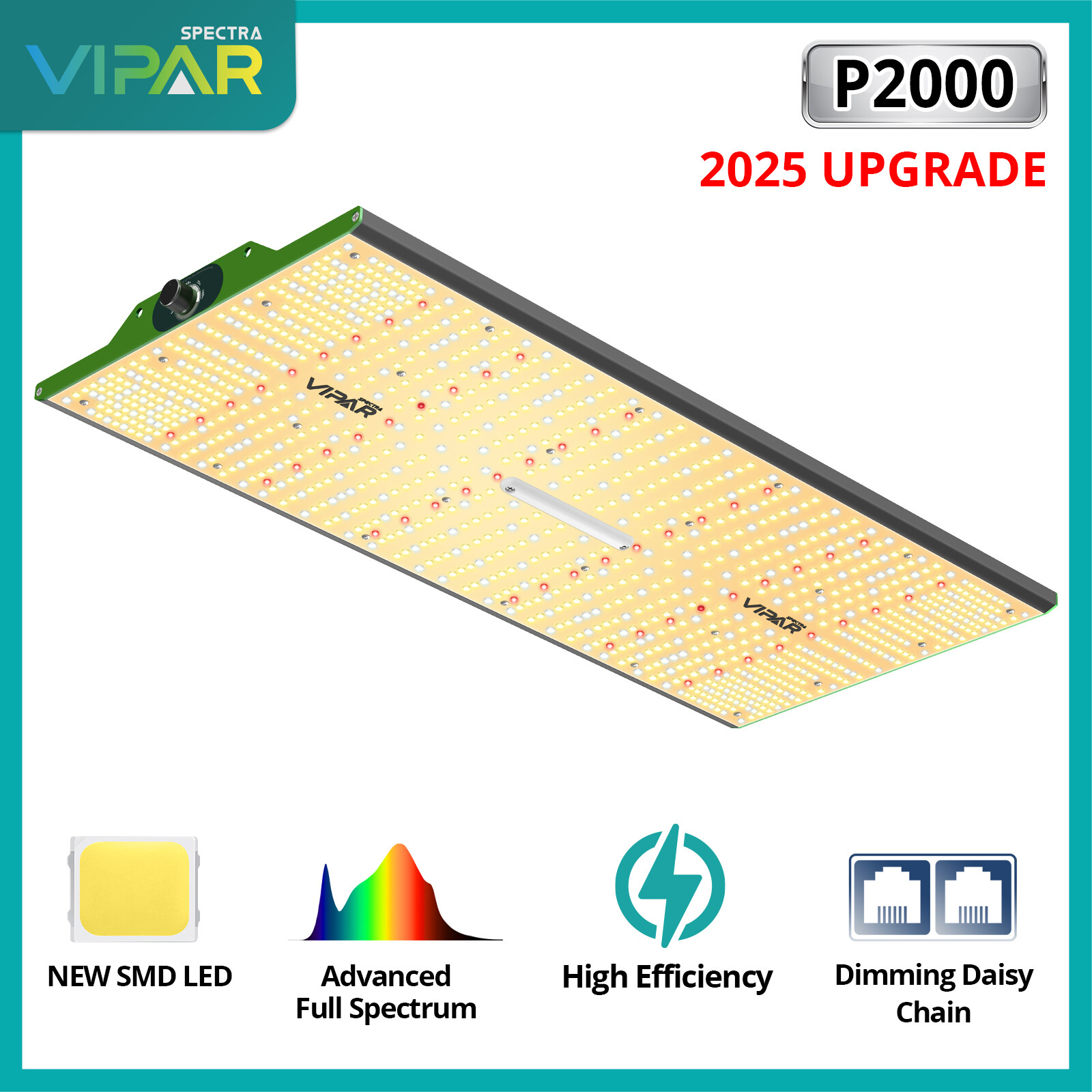 VIPARSPECTRA P1000 P2000 P2500 Full Spectrum LED Grow Light BLOOM IR Replace HPS gallery