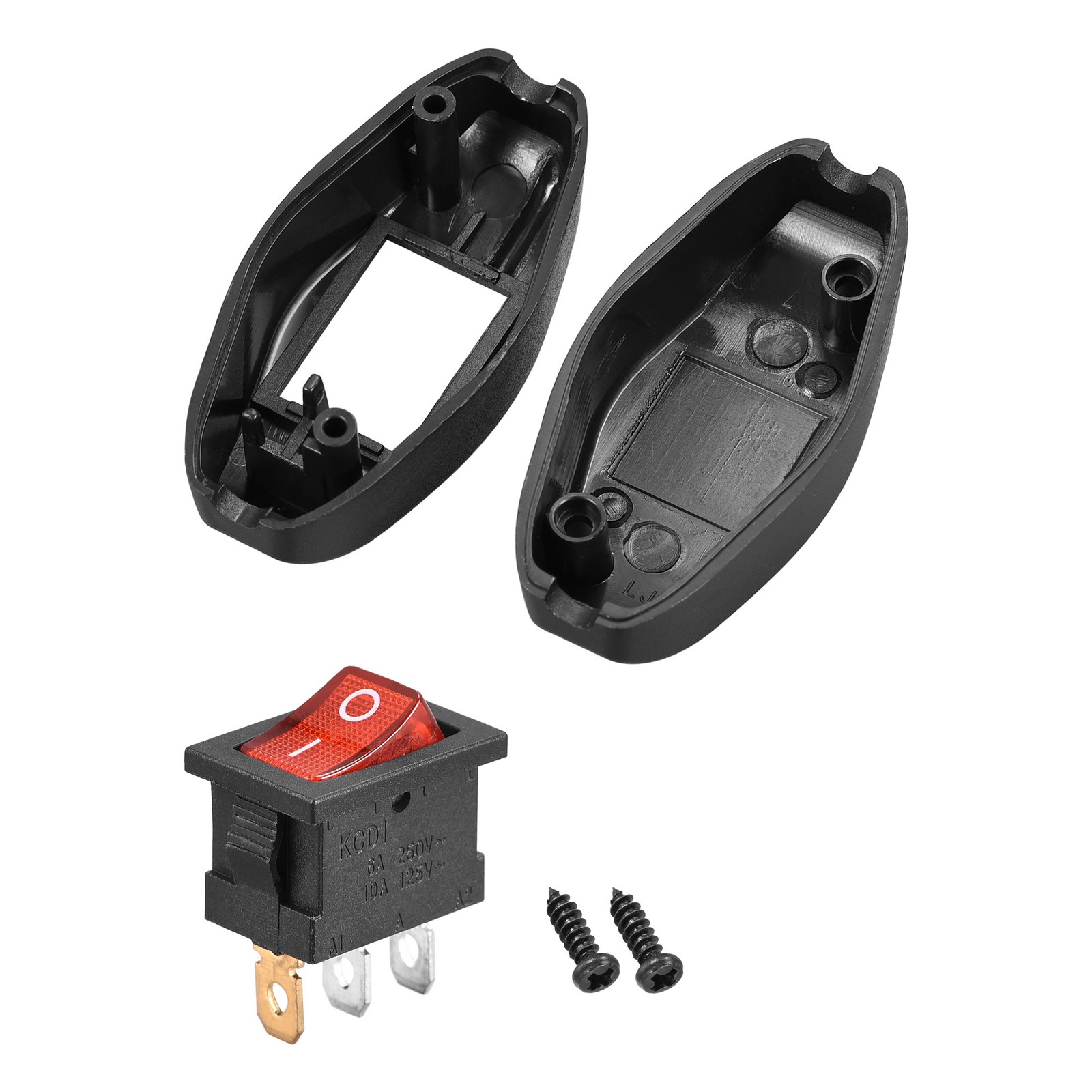 5Pack Inline Cord Switch AC250V 6A/ 125V 10A On-Off Control Feed-Through Red gallery