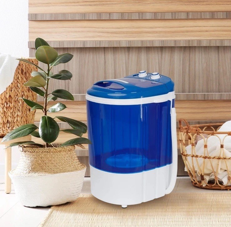 Portable Mini Washing Machine Compact 2 in 1 Washer & Spinner Single Bucket 9lbs