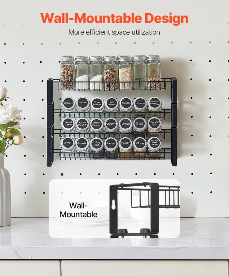 Spice Rack Organizer for Cabinet Kitchen Countertop Seasoning Organizer 18x11 in gallery