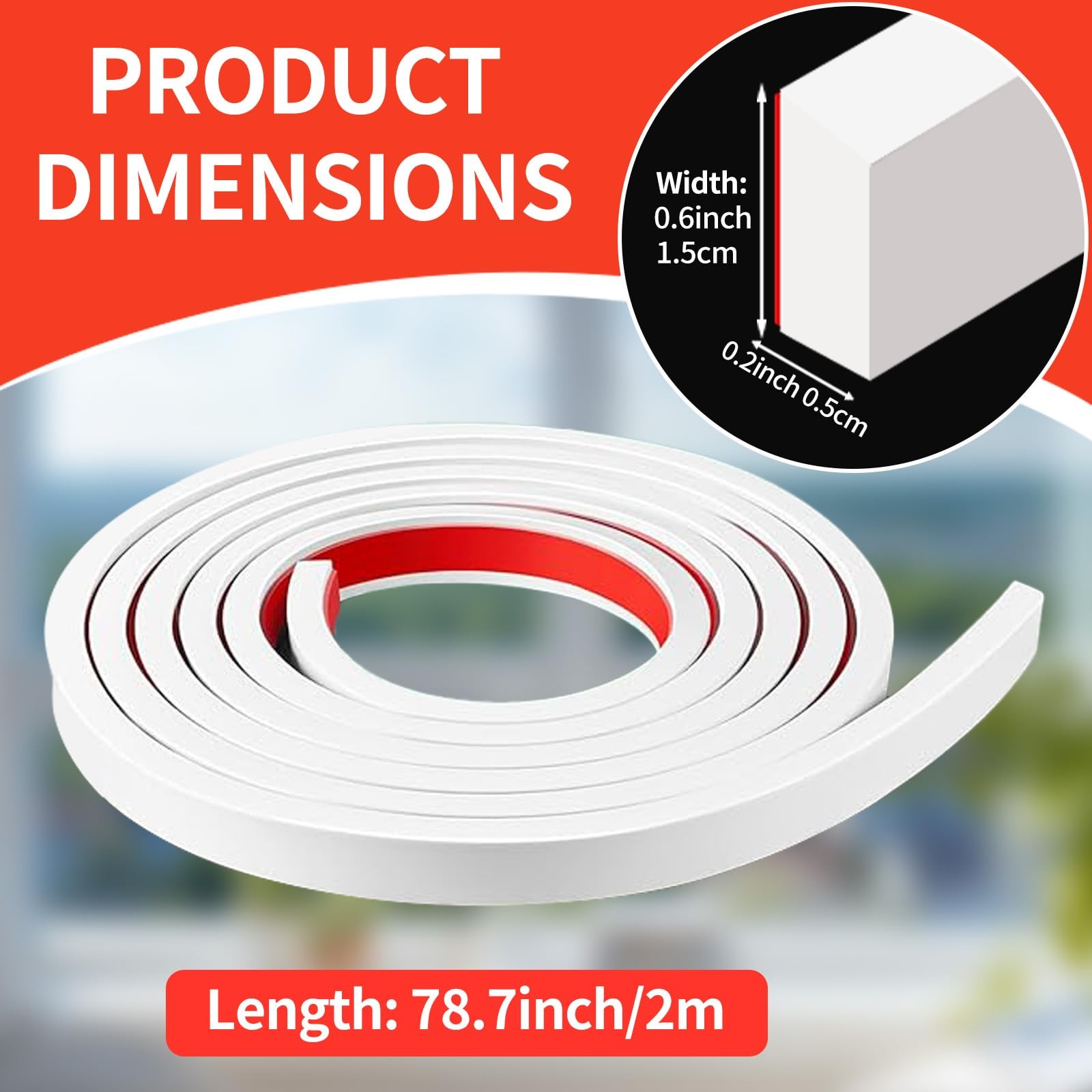 KEOHOLI 5 Rolls Total 32.8ft Window Grille Inserts Grid Kit Self White gallery
