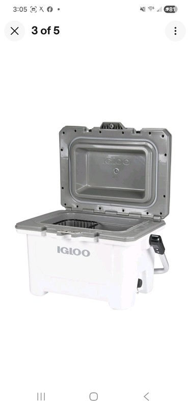 ​Igloo IMX 24 Qt Hard Cooler White Ice Chest 35 Can Tailgate Camping Marine Seal gallery