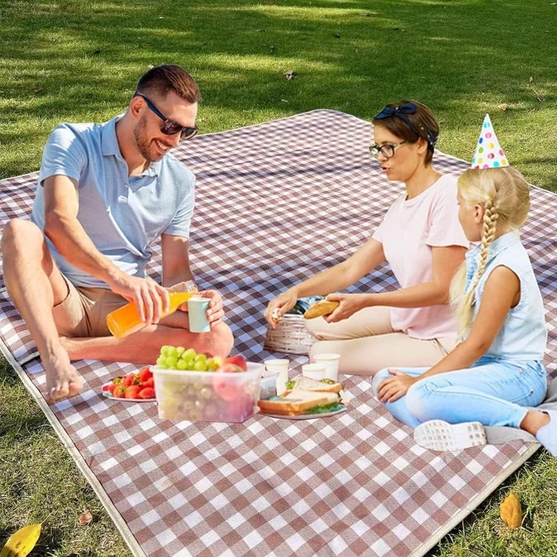 Extra Large Picnic Blanket Beach Blankets, 80''x80'' Picnic Mat Waterproof Sa... gallery