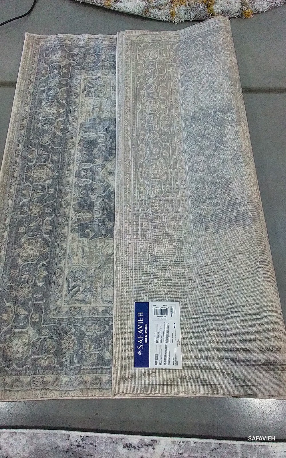 CREAM / GREY 5'-0" x 5'-0" Back Stain Rug, Reduced Price 1172789976 BNT865B-5SQ gallery