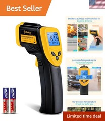 Infrared Thermometer Laser Temperature Gun 774, Meat Food Candy Oven Thermome…