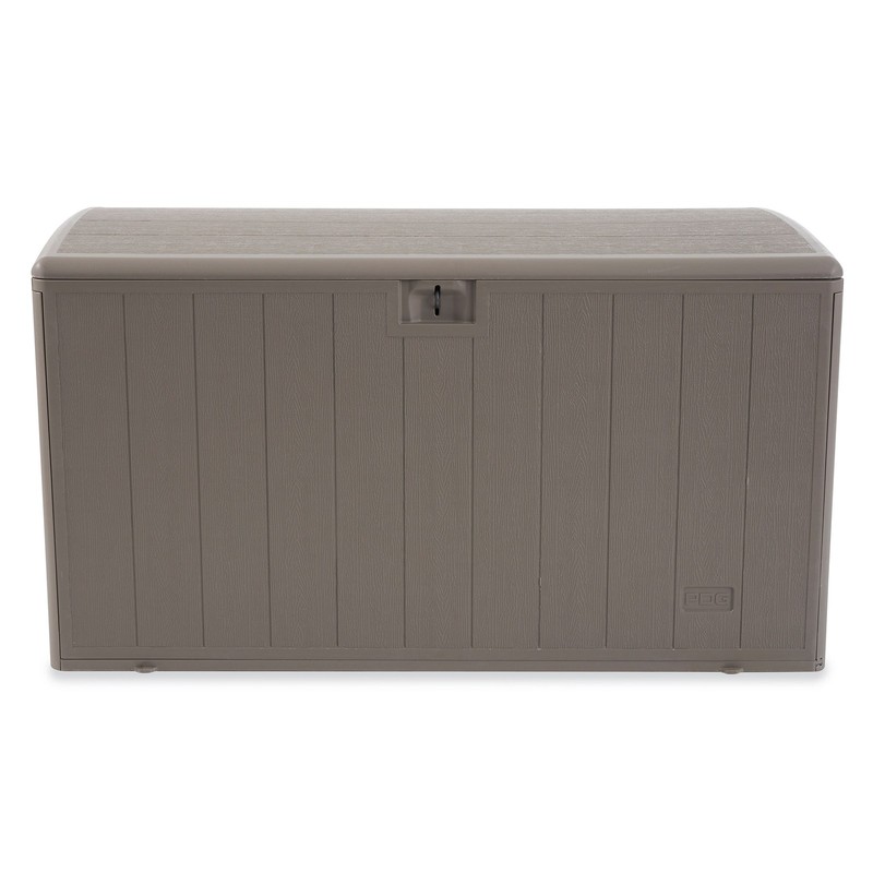 Plastic Development Group 130 Gallon Resin Outdoor Patio Storage Deck Box, Gray gallery