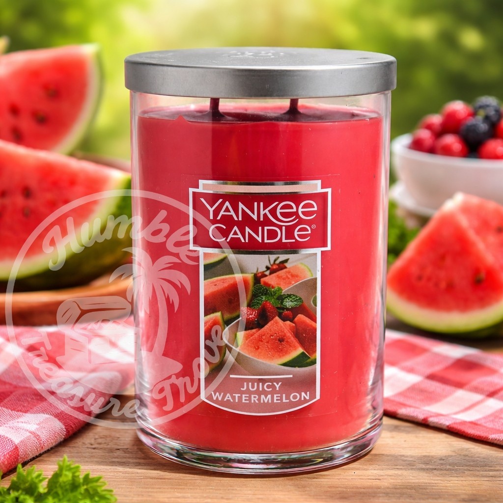 Yankee Candle Juicy Watermelon 22oz Large 2-Wick Tumbler Fresh Fruity gallery