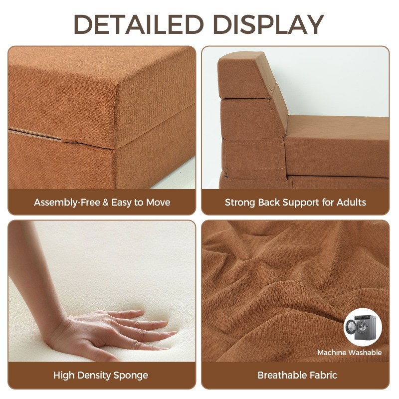 VIXLON Folding Sofa Bed Convertible Modern Bed Chair Modern Down Sleeper Couch gallery