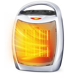 Electactic Portable Ceramic Space Heater w/Thermostat, 1500W Indoor Electric Fan