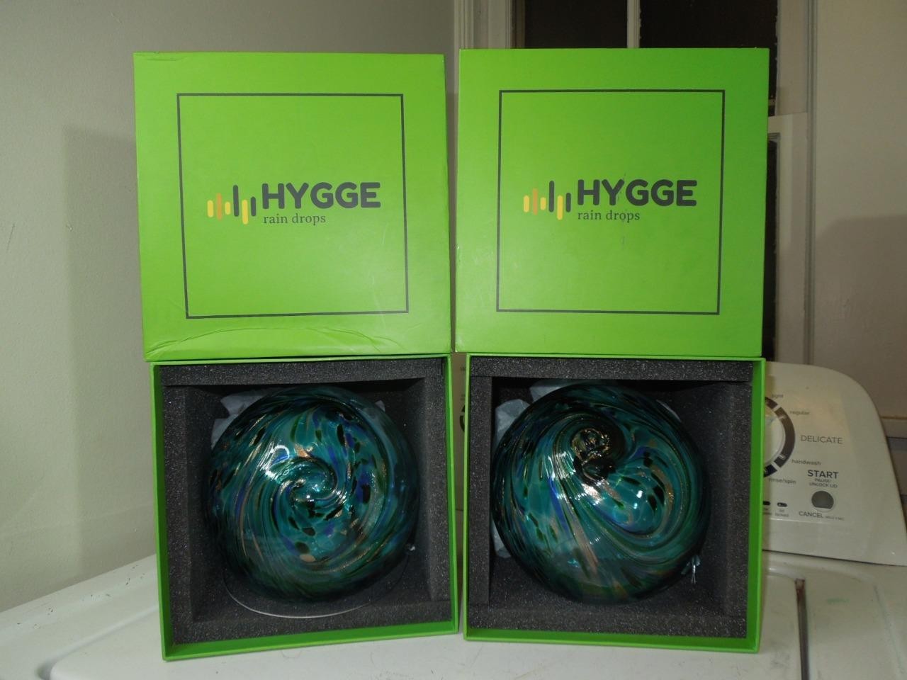 (2) Hygge Rain Drops Hanging Terrariums Blown Glass Decorative Air Plant Globe gallery