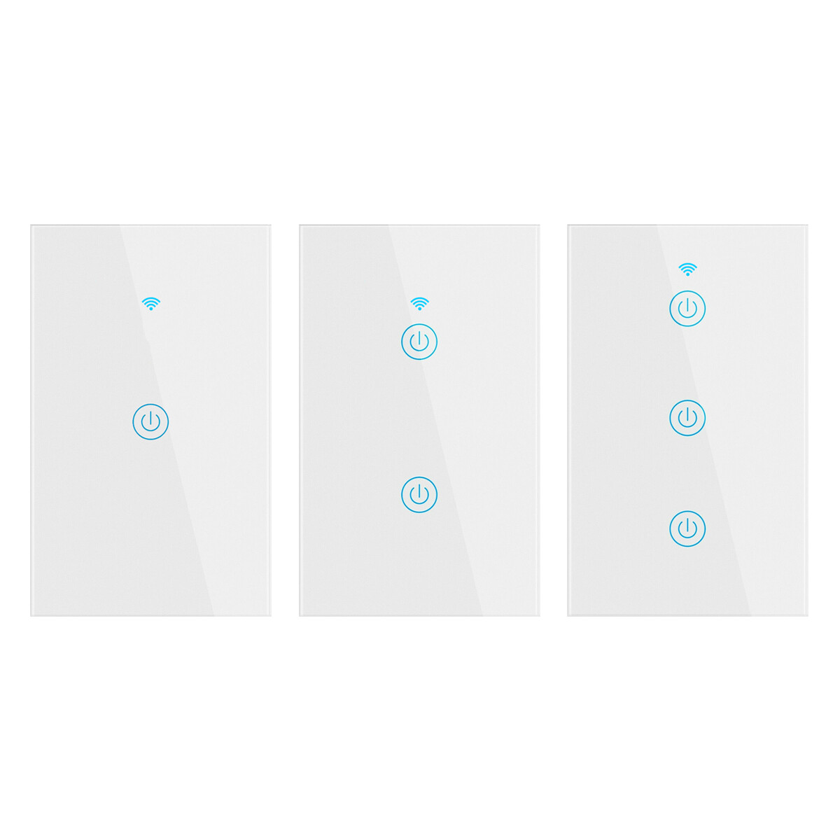 WiFi Smart Light Switch 1/2/3 Gang No Neutral Wire Required for Alexa Google APP gallery