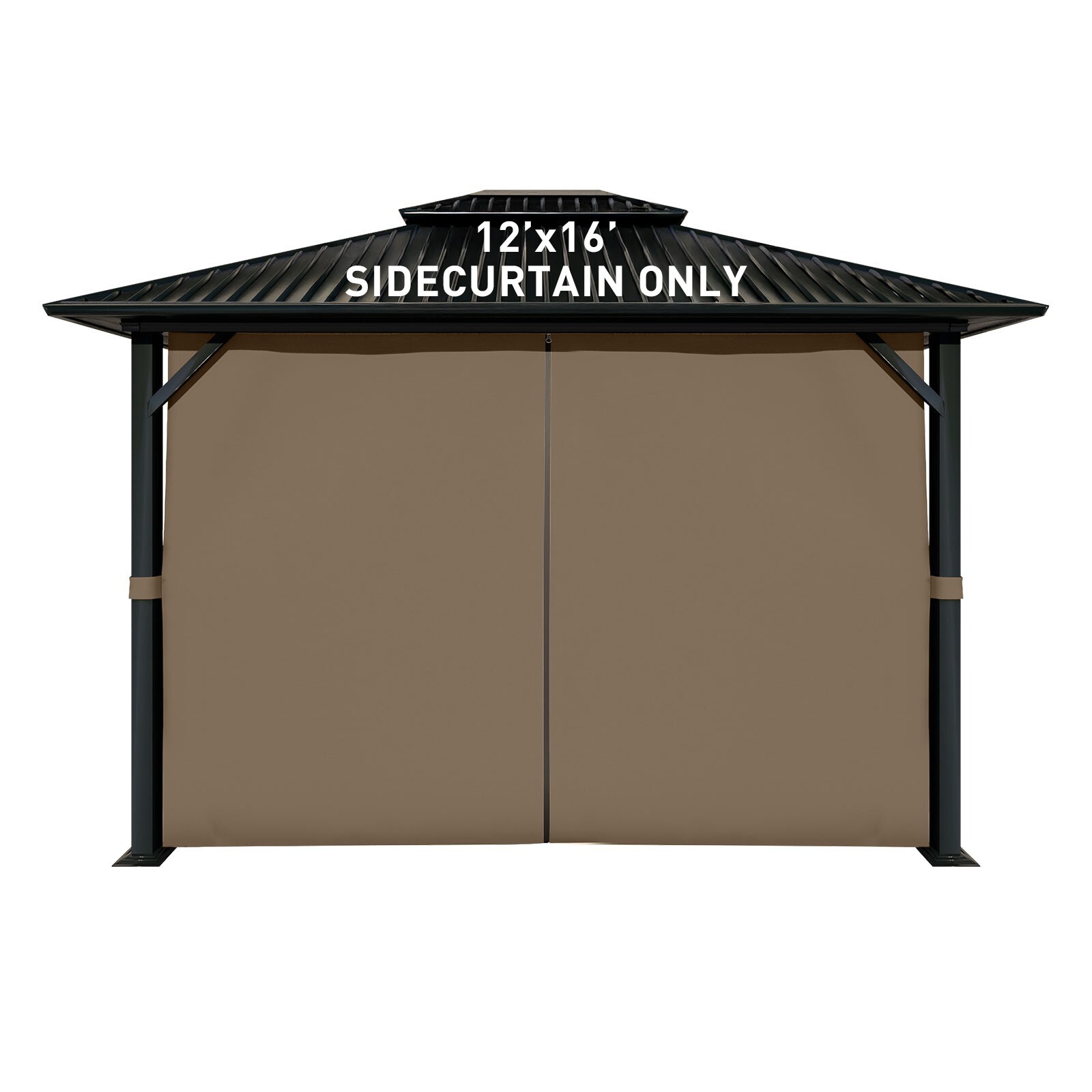 Aoodor 12'x16' Gazebo Universal Replacement Privacy Curtain Side Walls 4 Panels gallery