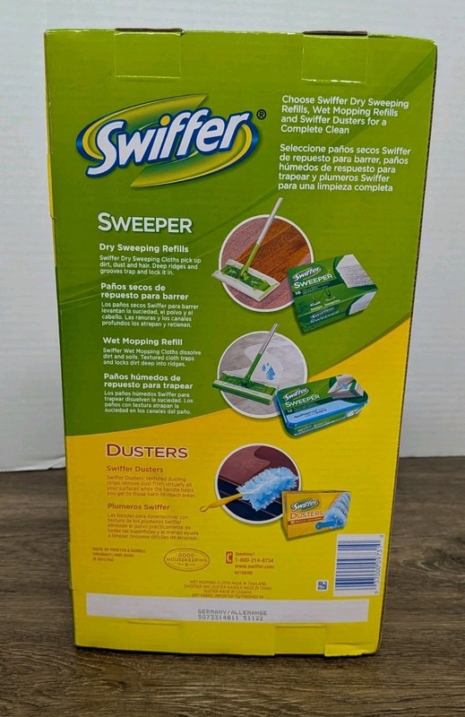 Swiffer Sweeper Duster Starter Kit 3 in 1 Sweeper 6 Dry 4 Wet Mop Dust Brand New gallery