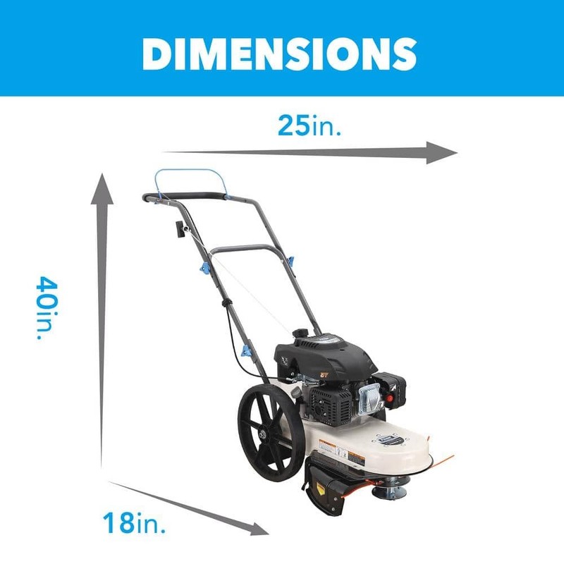 Walk Behind String Trimmer Lawn Field Brush Mower 173cc Grass Weed Eater 22" gallery