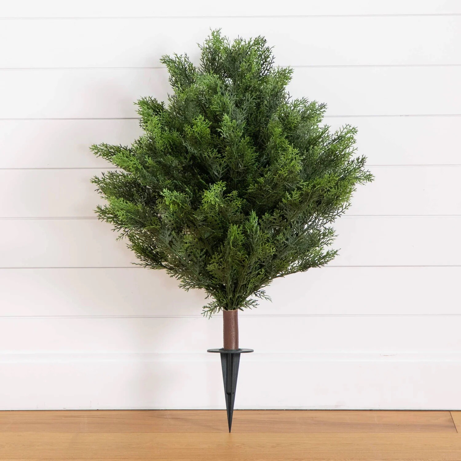 3' UV Resistant Artificial Cedar Bush with Integrated Ground Stake gallery