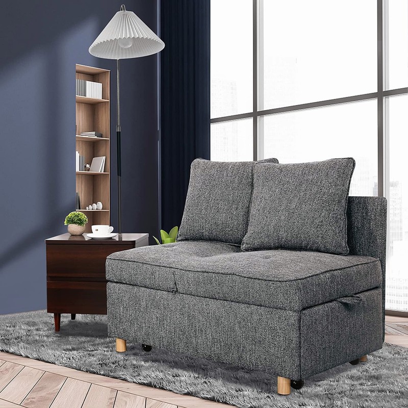 71" Convertible Small Couch w/Pull Out Bed,Loveseat Sleeper Sofa for Living Room gallery