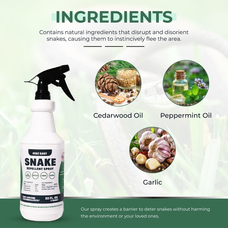Snake Repellent Spray By Pest Easy Safe & Natural Snake Deterrent For Outdoors gallery