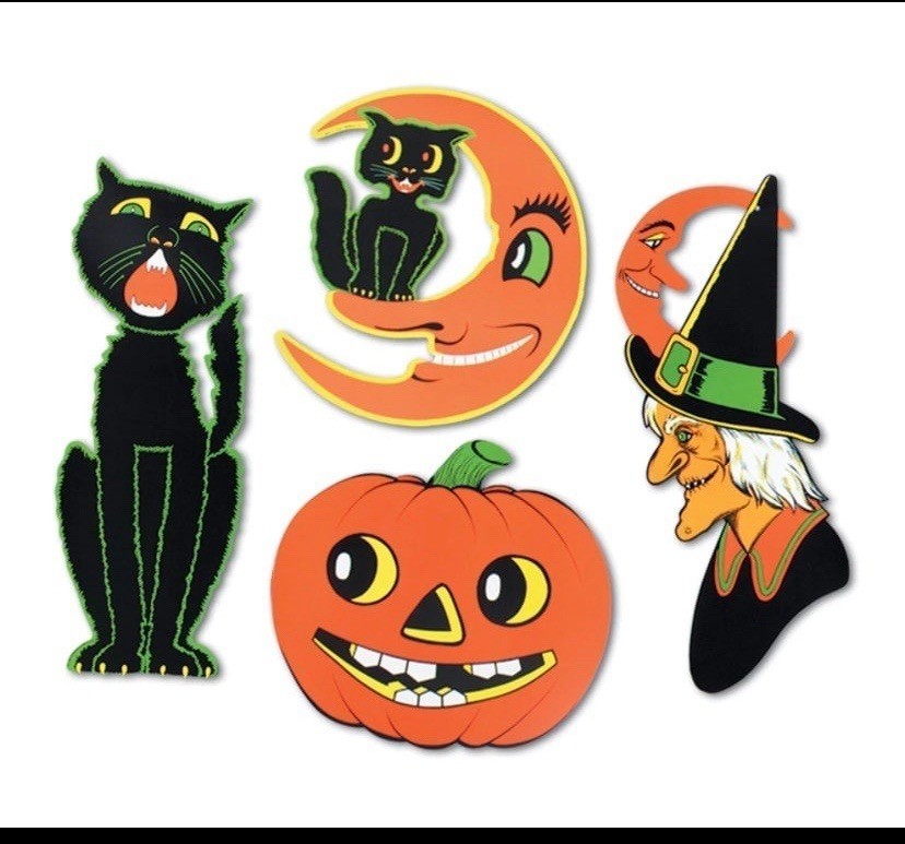 Beistle Retro Halloween Cutouts (4/pkg) - Decoration for Halloween Reproductions gallery