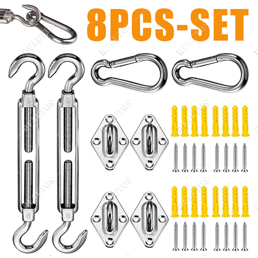 Shade Sail Hardware Kit 6inch for Triangle Rectangle Sun Shade Sail Installation gallery
