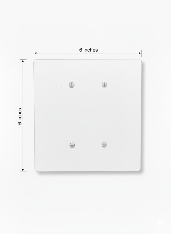 Oversized Blank Electrical Cover Wall Plate 6x6 Jumbo Large 2-Gang USA Made gallery