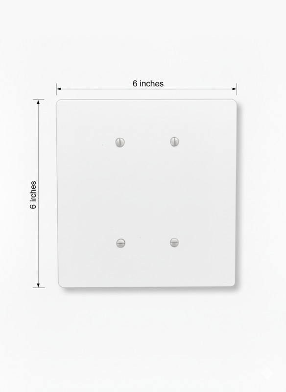 Oversized Blank Electrical Cover Wall Plate 6x6 Jumbo Large 2-Gang USA Made gallery