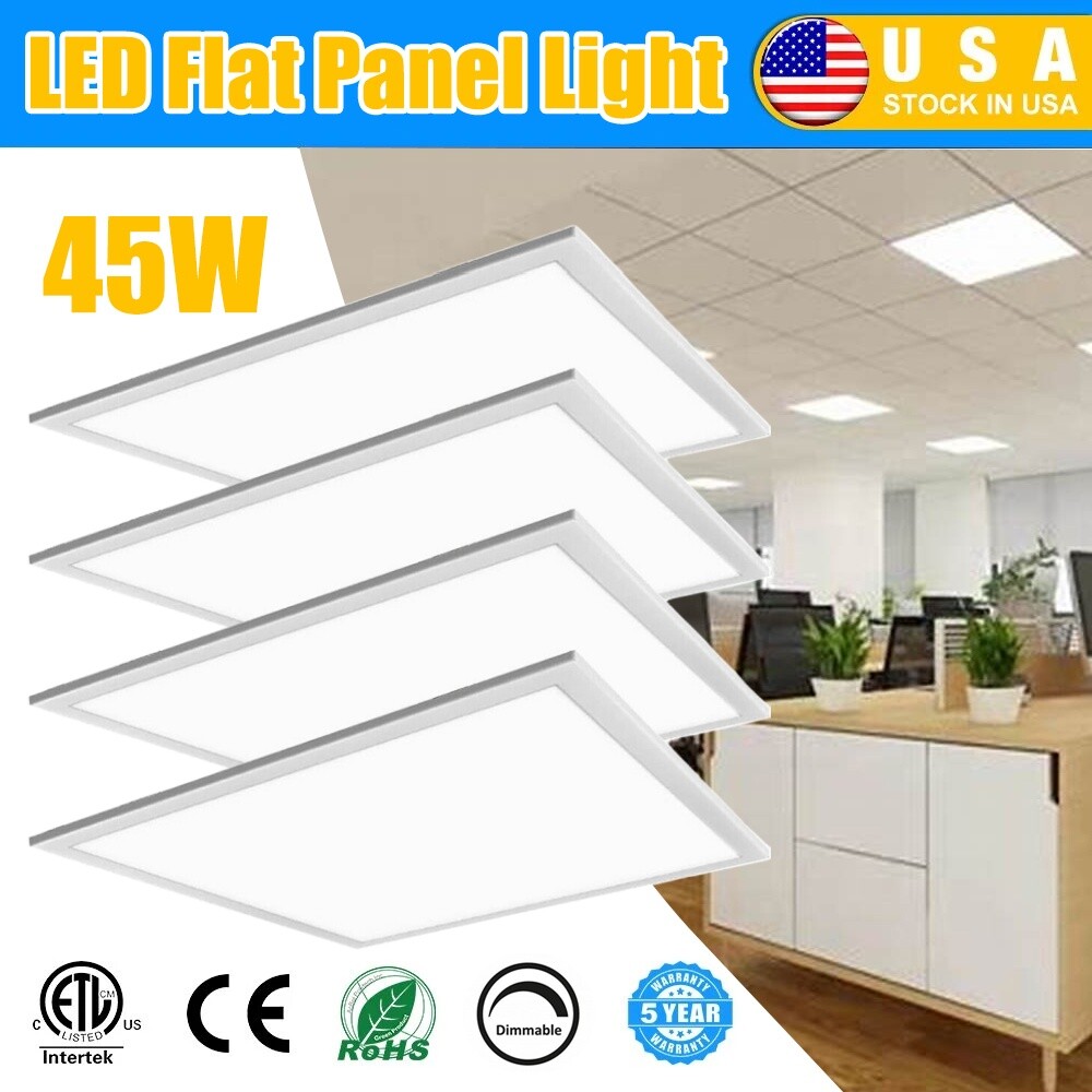4X45W LED Flat Panel Light 2X2FT 5800LM 5000K Drop Ceiling Ceiling Office Lights gallery