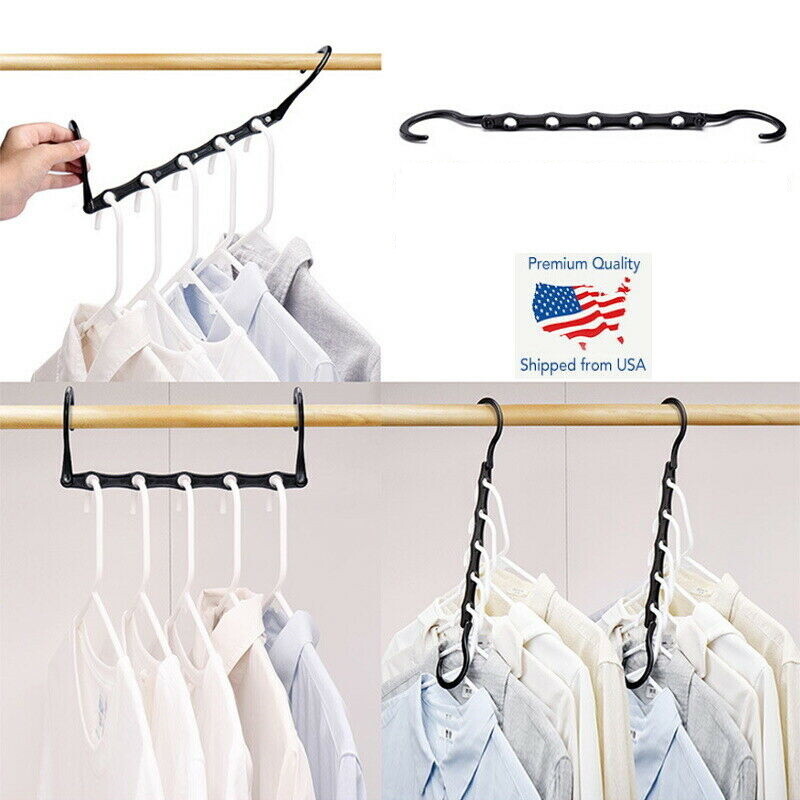 Space Saving Hanger Magic Clothes Drying Rack Hanger Loop Hook Closet Organizer